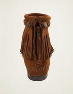 Minnetonka Back Zip Softsole Boot - Brown