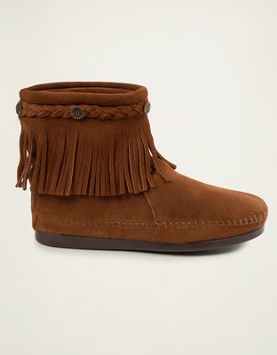 Minnetonka Back Zip Softsole Boot - Brown