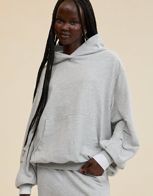 Aerie Jet Setter Hoodie - Medium Heather Gray