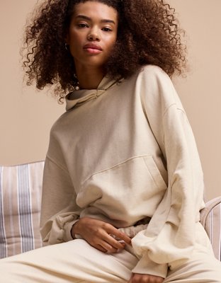 Aerie Jet Setter Hoodie - Heather Frost