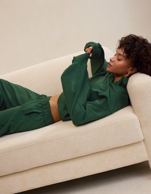 Aerie Jet Setter Hoodie - Rugged Green