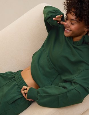 Aerie Jet Setter Hoodie - Rugged Green