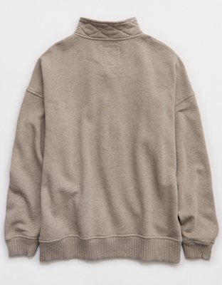 Aerie Oh Snap! Sweatshirt - Heathered Taupe
