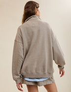 Aerie Oh Snap! Sweatshirt - Heathered Taupe