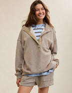 Aerie Oh Snap! Sweatshirt - Heathered Taupe