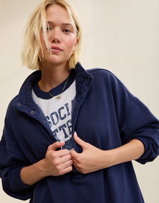 Aerie Oh Snap! Sweatshirt - Navy