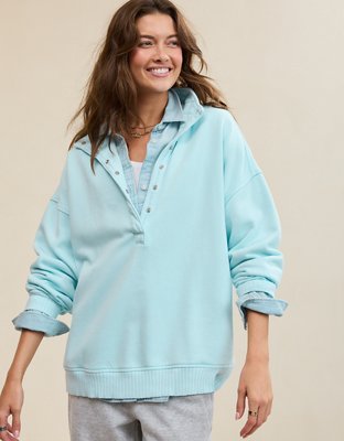 Aerie Oh Snap! Sweatshirt - Easy Breezy Blue