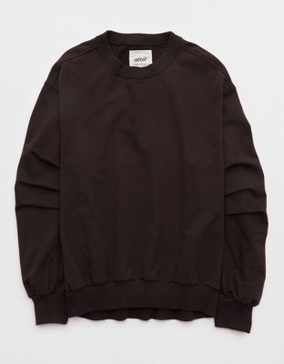 Aerie Jet Setter Crew Sweatshirt - Deep Earth
