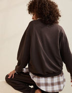 Aerie Jet Setter Crew Sweatshirt - Deep Earth