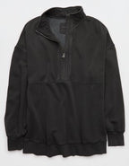 Aerie Oh Zip! Sweatshirt - Smoked Gray