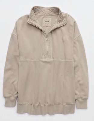 Aerie Oh Zip! Sweatshirt - Stone Harbor