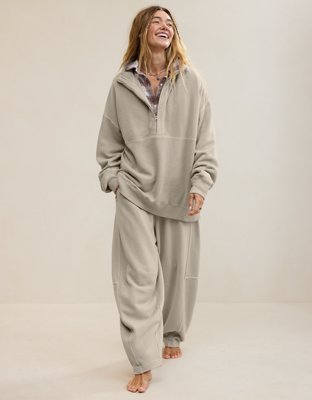 Aerie Oh Zip! Sweatshirt - Stone Harbor