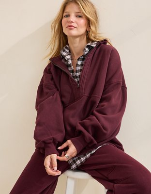 Aerie Oh Zip! Sweatshirt - Royal Berry