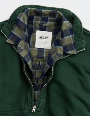 Aerie Oh Zip! Sweatshirt - Rugged Green