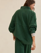 Aerie Oh Zip! Sweatshirt - Rugged Green