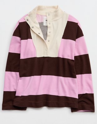 Aerie Quarter Snap Sweatshirt - Violet Willow