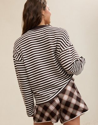 Aerie Alumni Henley Sweatshirt - Deep Earth