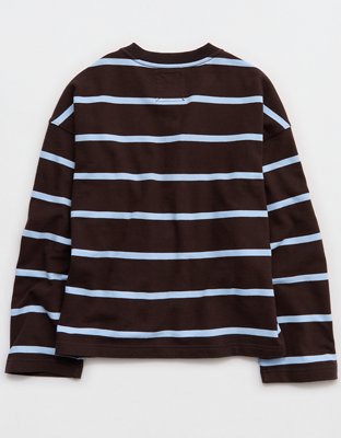 Aerie Alumni Henley Sweatshirt - Cloudy Blue