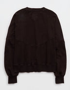 Aerie Go-To Classic Length Crew Sweatshirt - Deep Earth