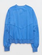 Aerie Go-To Classic Length Crew Sweatshirt - Rome Blue