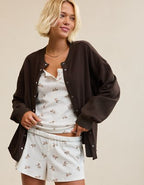 Aerie Layover Cardigan - Deep Earth