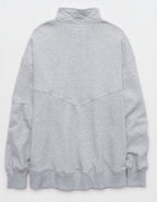 Aerie Oh Zip! Sweatshirt - Medium Heather Gray