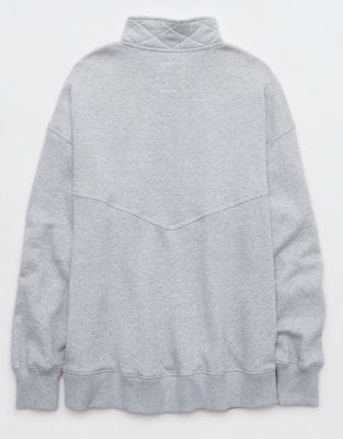 Aerie Oh Zip! Sweatshirt - Medium Heather Gray
