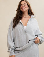 Aerie Oh Zip! Sweatshirt - Medium Heather Gray