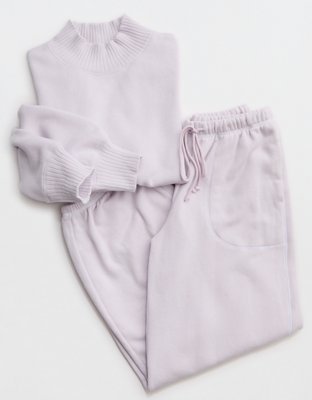 Aerie Layover Mockneck Sweatshirt - Hushed Violet
