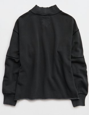 Aerie Layover Mockneck Sweatshirt - Smoked Gray