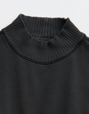 Aerie Layover Mockneck Sweatshirt - Smoked Gray