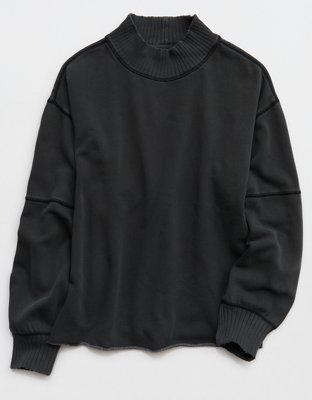 Aerie Layover Mockneck Sweatshirt - Smoked Gray