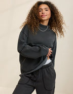 Aerie Layover Mockneck Sweatshirt - Smoked Gray
