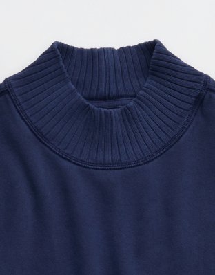 Aerie Layover Mockneck Sweatshirt - Navy
