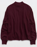 Aerie Layover Mockneck Sweatshirt - Royal Berry