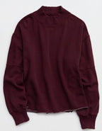 Aerie Layover Mockneck Sweatshirt - Royal Berry