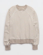 Aerie Go-To Classic Length Crew Sweatshirt - Stone Harbor
