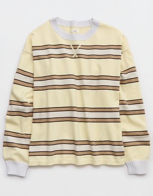 Aerie Sunday Soft Crew Sweater - Cozy Yellow