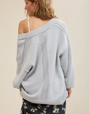 Aerie Voop Sweater - Medium Heather Gray