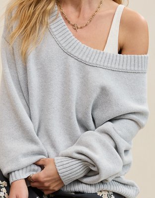 Aerie Voop Sweater - Medium Heather Gray