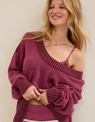 Aerie Voop Sweater - Royal Berry