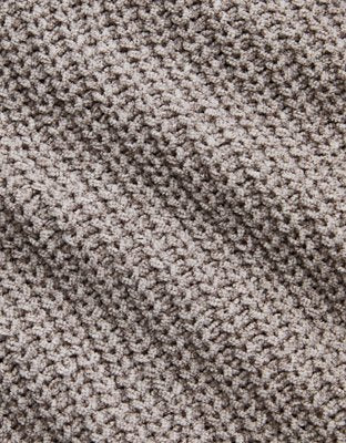 Aerie So Nostalgic Quarter Zip Sweater - Heathered Taupe