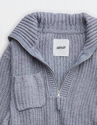 Aerie So Nostalgic Quarter Zip Sweater - Radiance