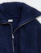 Aerie So Nostalgic Quarter Zip Sweater - Navy