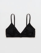 Aerie Skinny Strap Voop Bikini Top - True Black