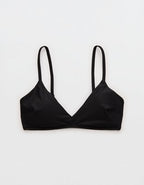 Aerie Skinny Strap Voop Bikini Top - True Black