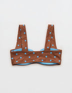 Aerie Ruched Wide Strap Bandeau Bikini Top - Universe