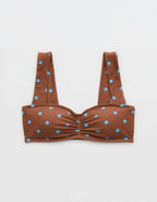 Aerie Ruched Wide Strap Bandeau Bikini Top - Universe
