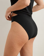 Slick Chicks Adaptive High Waisted Bikini Underwear - True Black