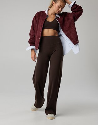 OFFLINE By Aerie Real Me XTRA High Waisted Trouser - Deep Earth